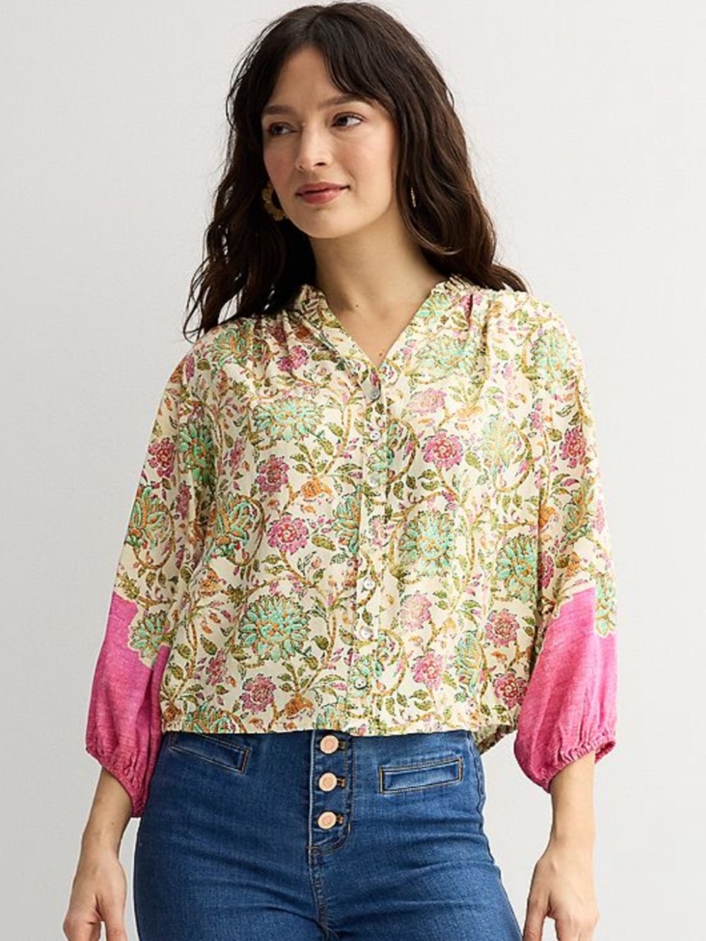 Farmers Market Puff Sleeve Blouse